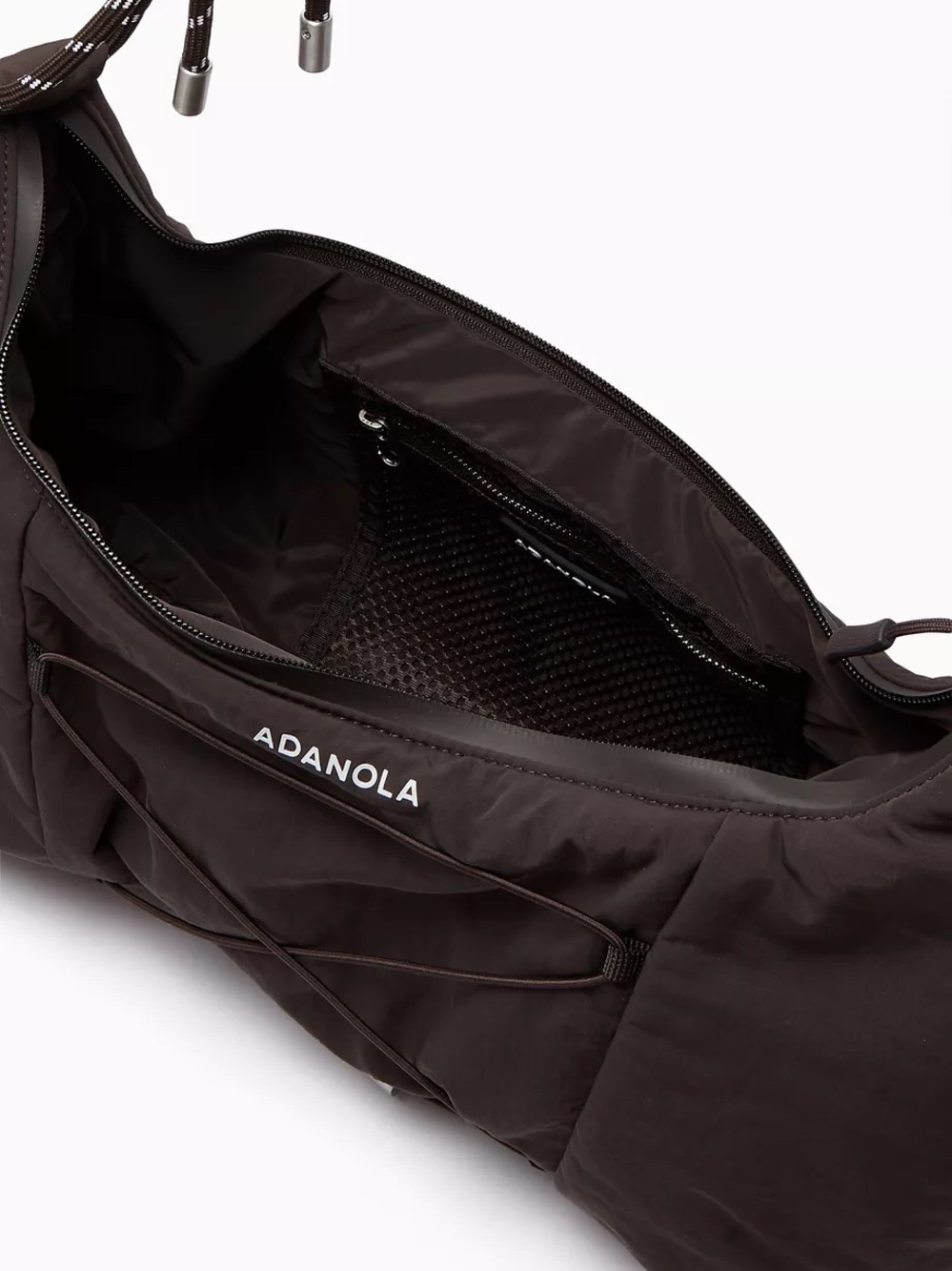 Adanola Black Drawcord Shoulder Bag - Picture 4 of 6